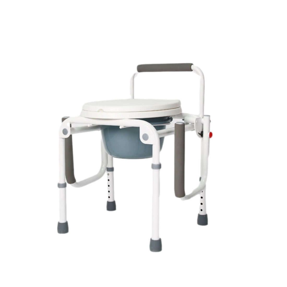 Bedside Height Adjustable Commode with Arm - Cure Clouds -null
