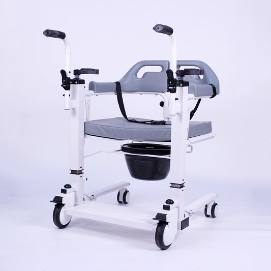 Mobility Kart Fast Assemble Patient Lift & Transfer Chair For Bedridden Patient - Cure Clouds patient transfer wheelchait CureClouds