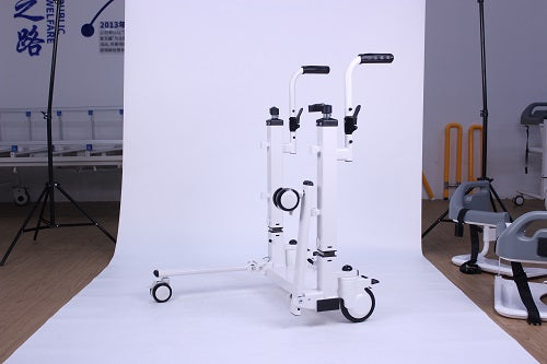 Mobility Kart Fast Assemble Patient Lift & Transfer Chair For Bedridden Patient - Cure Clouds patient transfer wheelchait CureClouds