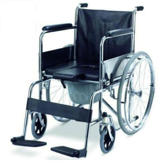 Manual Commode Wheelchair with U-Cut Seat 608 CureClouds