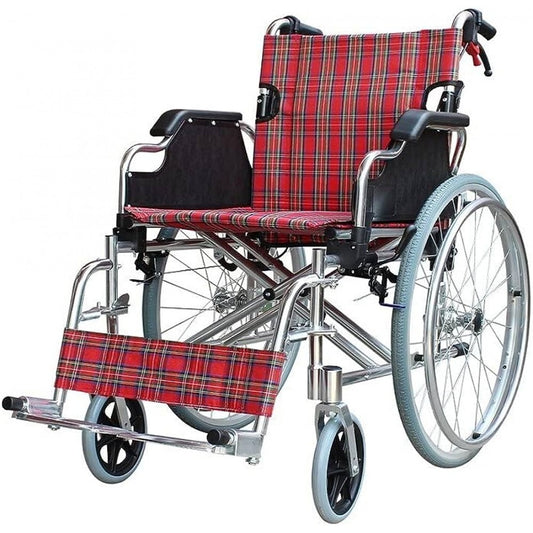 Cure Clouds Aluminium Basic Half Folding Manual Wheelchair Lightweight Aluminum Folding wheelchairs CureClouds