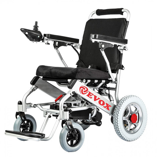 Evox WC 107 Easy Fold Lightweight Power Wheelchair cure clouds evox evox wheelchair Power wheelchair CureClouds