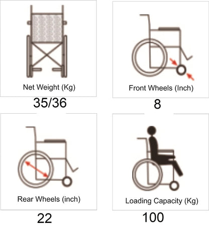 Evox Power Wheelchair with Light Weight Aluminium Frame WC 103 - Cure Clouds -null