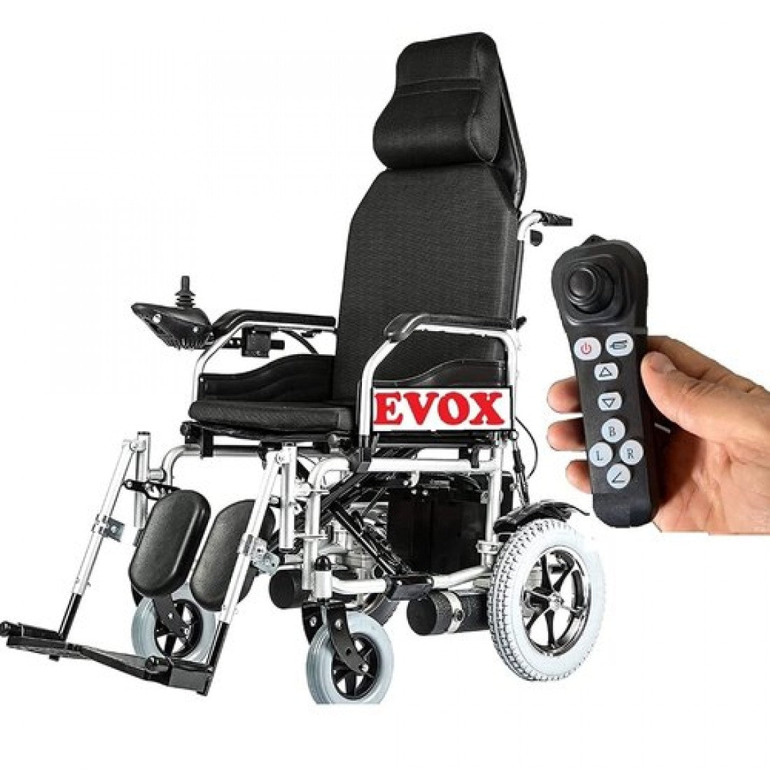 Evox Reclining Power Wheelchair WC 104 with Wireless Remote Control - Cure Clouds -null