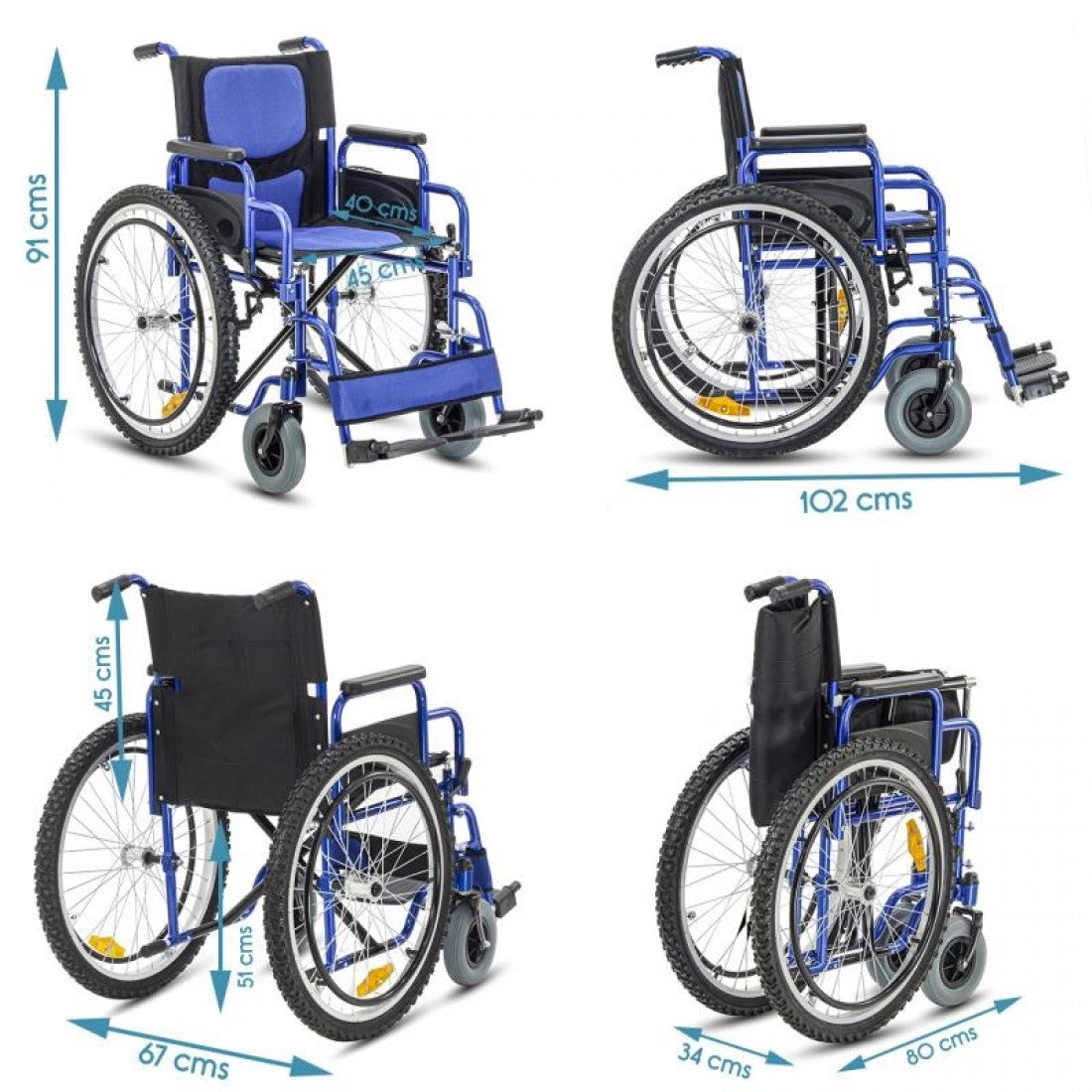 Heavy Duty Deluxe Wheelchair - Cure Clouds -null