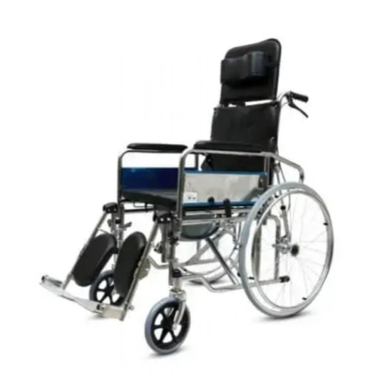 Reclining Wheelchair with Commode (U Cut seat) CureClouds