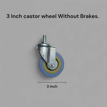 Commode Chair Caster Wheel 3 Inch With Brake / WIthout Brake