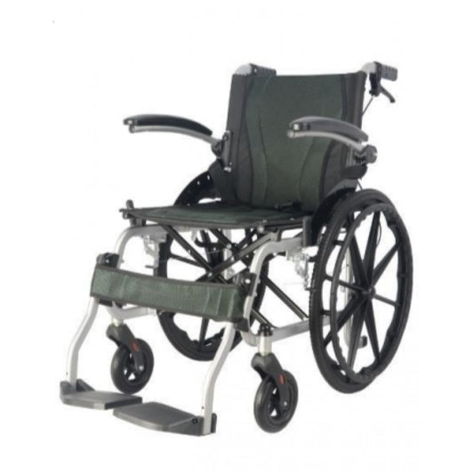 Karma Ryder 14 Aluminum Wheelchair with Flip-Up Armrest & Footrests Lightweight Aluminum Folding wheelchairs CureClouds