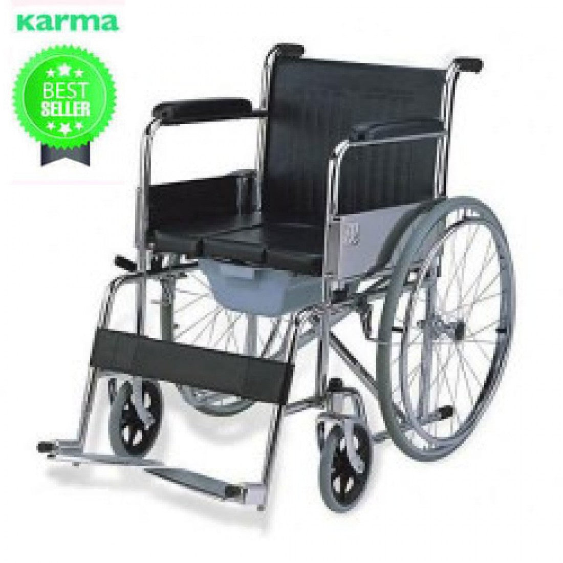 Karma Rainbow 6 Commode Wheelchair - Cure Clouds -null