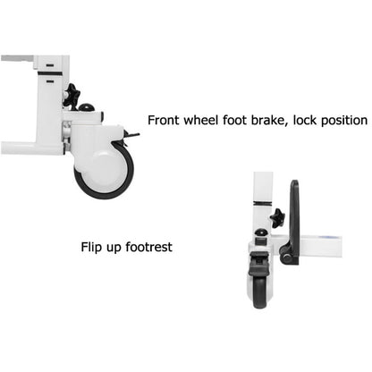 Karma Ryder TC 10 Patient Transfer Wheelchair - Cure Clouds -null