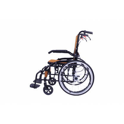 Light Weight Compact Foldable Wheelchair with Flip-up Armrest & Footrest CureClouds