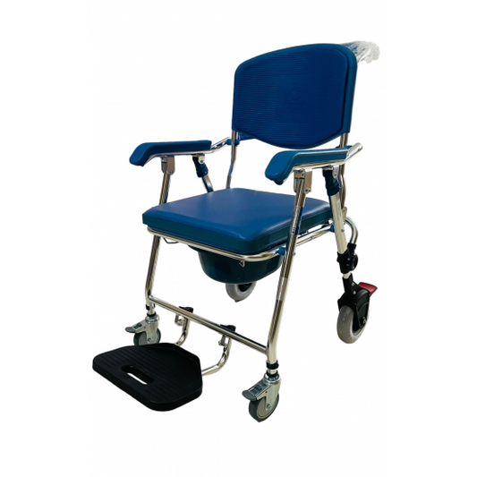 Lightweight Foldable Aluminium Shower Commode Chair