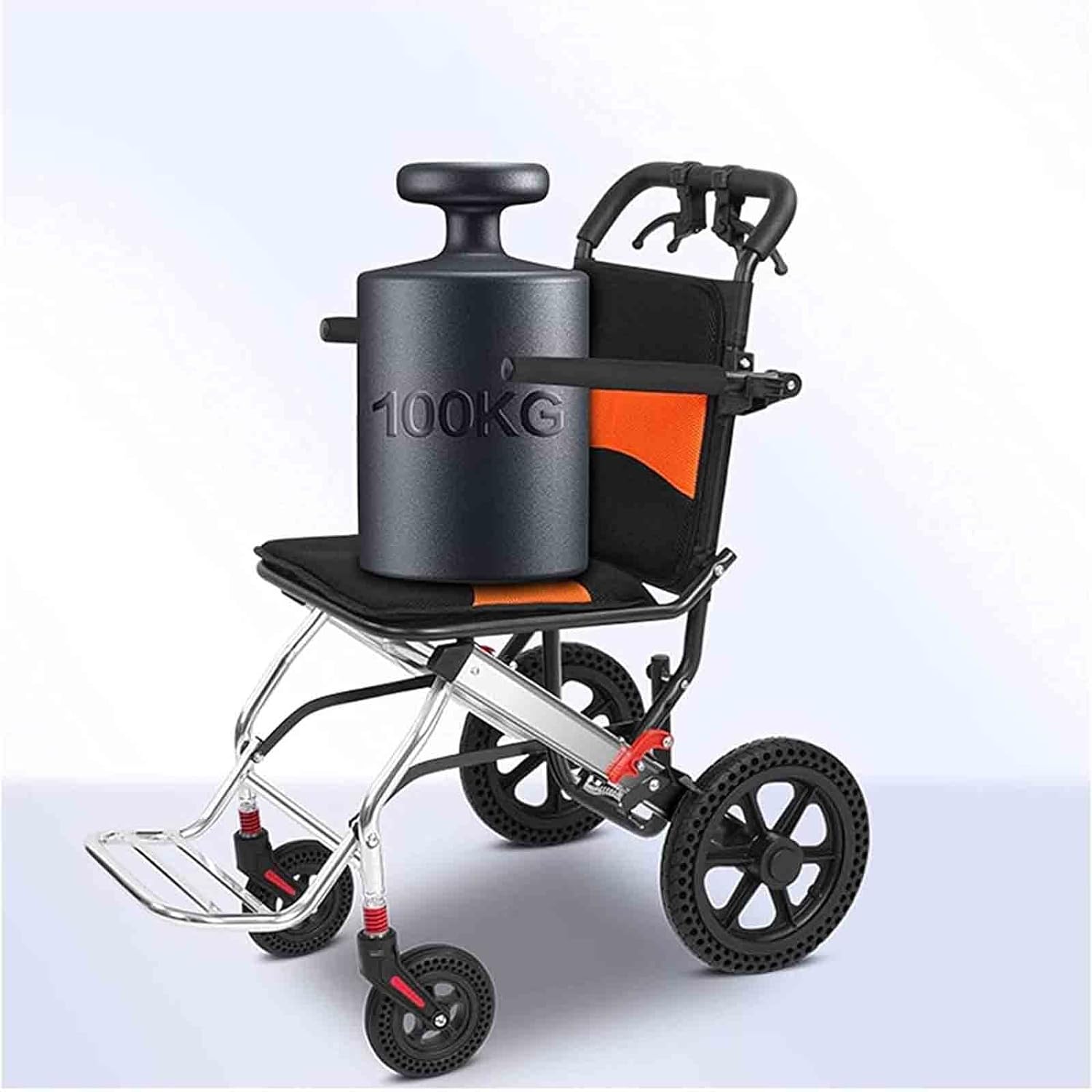 MobilityKart Lightweight Compact Folding Easy to Carry Transit Wheelchair - Cure Clouds -null