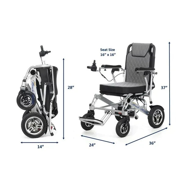 Esleh Travel Ultra Lightweight Easy to Carry Foldable Power Wheelchair - Cure Clouds Power wheelchair CureClouds