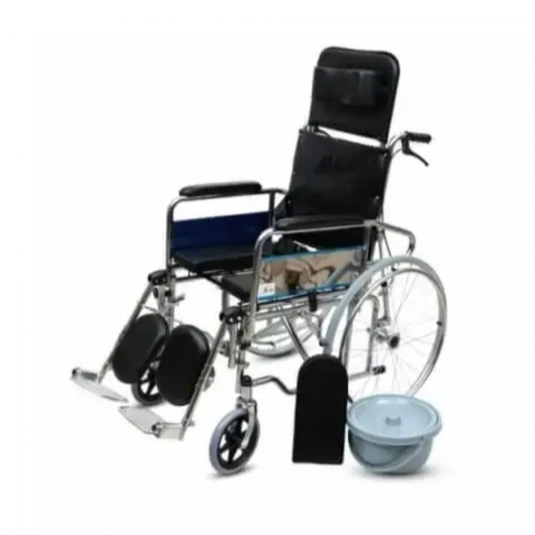 Reclining Wheelchair with Commode (U Cut seat) CureClouds