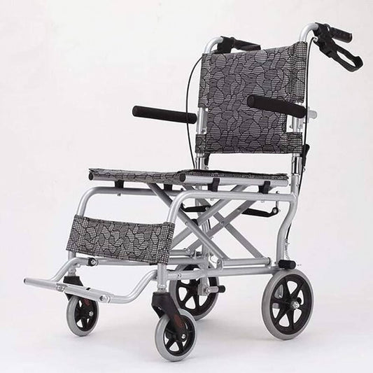 Ultra Lightweight Compact Folding Transit Wheelchair with Traveling Bag Grey Lightweight Aluminum Folding wheelchairs CureClouds