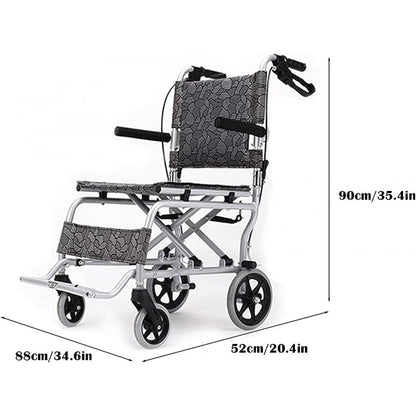 Ultra Lightweight Compact Folding Transit Wheelchair with Traveling Bag Grey Lightweight Aluminum Folding wheelchairs CureClouds