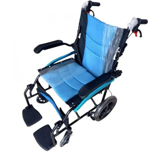Mobility Kart Ultralight Wheelchair with Flip-up Armrest & Footrest Lightweight Aluminum Folding wheelchairs CureClouds