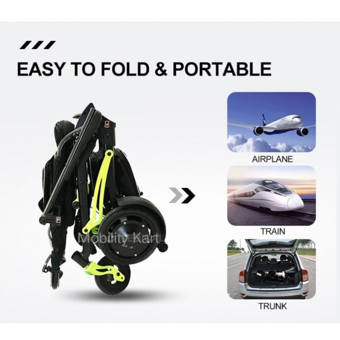 Ultralight Portable Compact Folding Easy to Carry Airplane Power Wheelchair - Cure Clouds -null