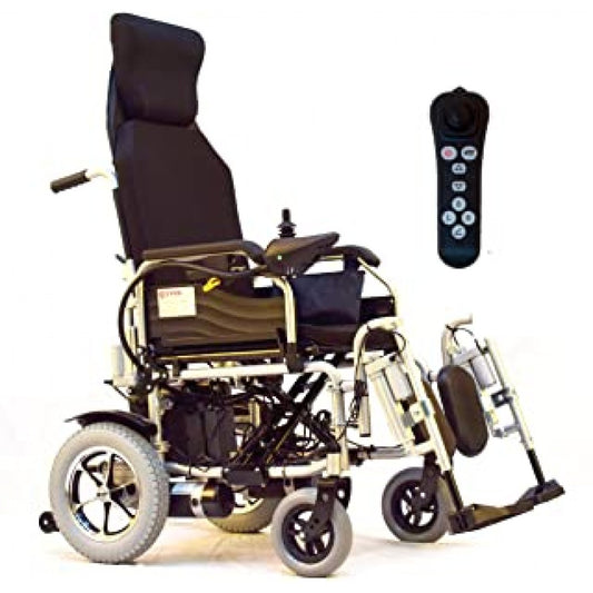 Evox Reclining Power Wheelchair WC 104 with Wireless Remote Control cure clouds evox evox wheelchair Power wheelchair recliner CureClouds