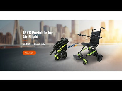 Ultralight Portable Compact Folding Easy to Carry Airplane Power Wheelchair